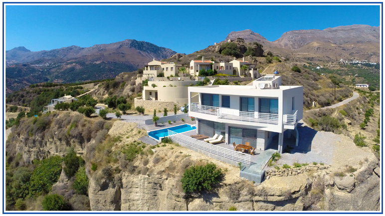 Plakias Hill Villas approach road arrival