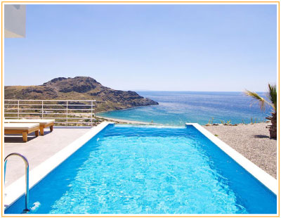 Plakias Hill Villas pool facing southeast